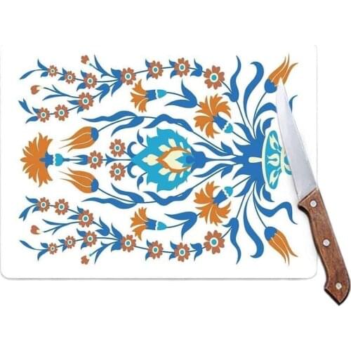 Blue Tile Pattern Looking | Glass Cutting Board-Cutting Deck, 20x30 Cm
