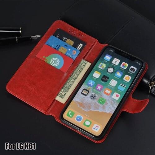 Luxury PU Leather Cover Case For LG K61 Case Flip Protective Phone Back Cover Bag Capa For LG K61