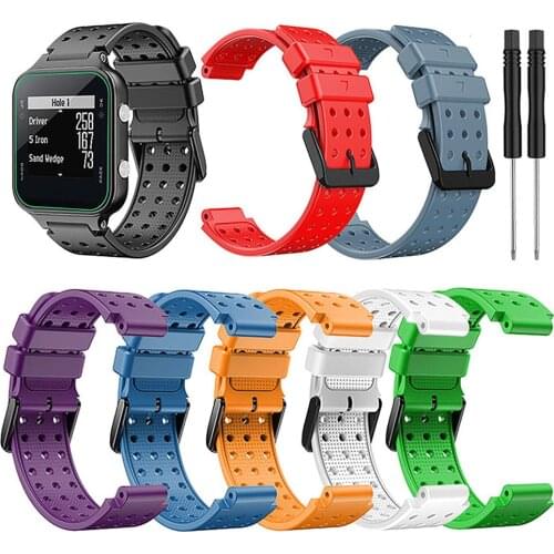 Silicone Watch Band for Garmin Forerunner220/230/235/620/630 Wristwatch Strap Bracelet Belt with Tool for Garmin Approach S20