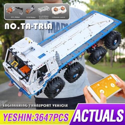 MOULD KING 13144 High-tech The APP RC Arakawa Tow Off-road Truck TATRA 813 8x8 MOC Building Blocks Kids Car Toy Birthday Gift