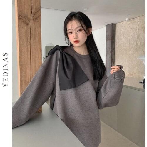 Yedinas Vintage Sweater Women Casual Autumn Winter Jumper Oversized Fashion Loose Sweaters Harajuku Ladies Jumpers Chic Top 2020