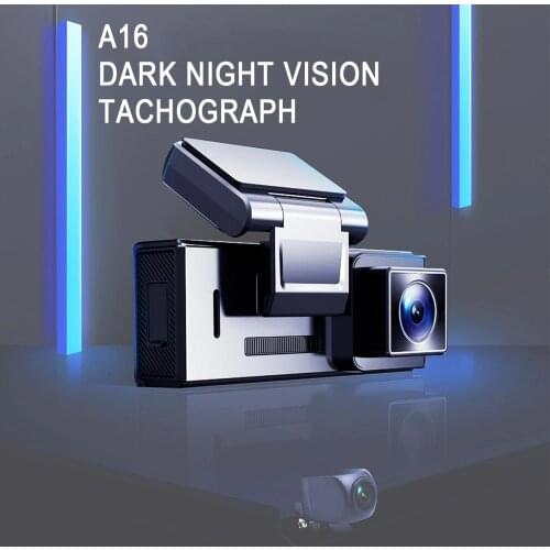 A16 3.16 inches Car DVR HD Screen Front Rear Night Vision Dash Cam Driving Recorder G-Sensor Loop Recording Car Interior