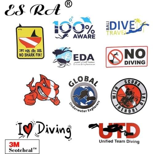 Diving Stickers Waterproof PVC Outdoor Decals Funny Pegatinas Matt For Flippers Motor Surfboard Skateboard Luggage Decorate DIY