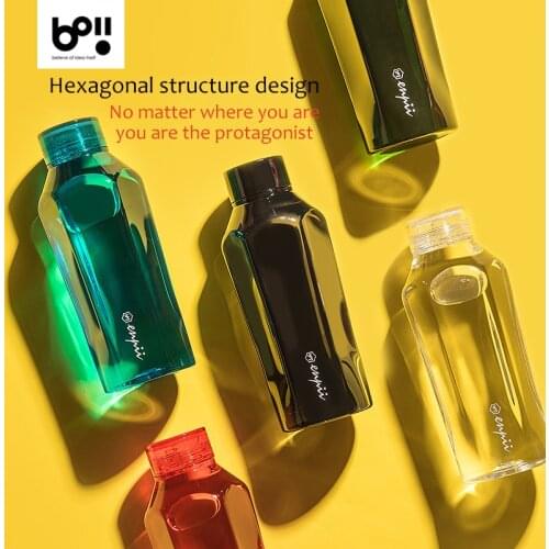 Xiaomi Youpin Boil Lightweight Plastic Sports Portable Water Cup Hexagonal Design, Tritan Material BPA Free 520ml Large Capacity