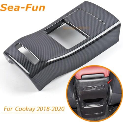 For Geely Coolray SX11 2018 - 2020 Rear Armrest Air Conditioner Outlet Frame Cover Decoration ABS Chrome Panel Accessories
