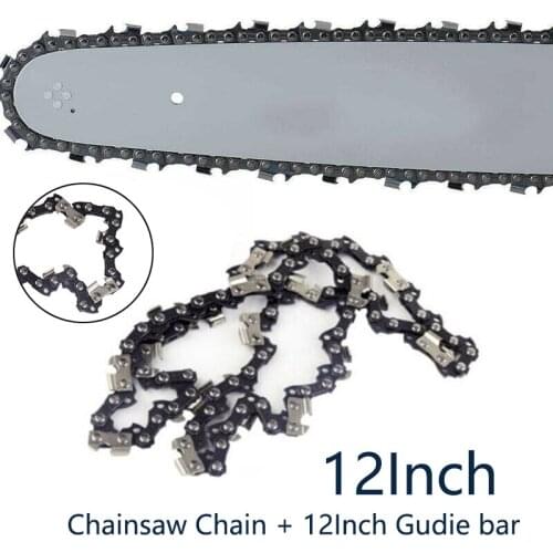 Replacement 12 Inch Chainsaw Chain 3/8" LP 44 Drive Links with 12 inch Guide Plate Kit For Stihl MS170 MS180 MS181 Repair