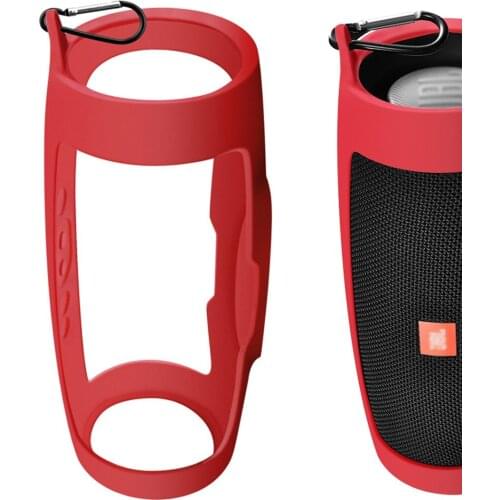 Protective Wearable Lightweight Silicone Case Cover Keychain for JBL Charge 4 Waterproof Portable Wireless Bluetooth Speaker