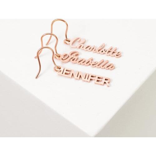 Mumuxing2021 Custom Womens Earrings Jewelry Personality Name Stainless Steel Earrings Birthday Party Fashion Ladies Gifts