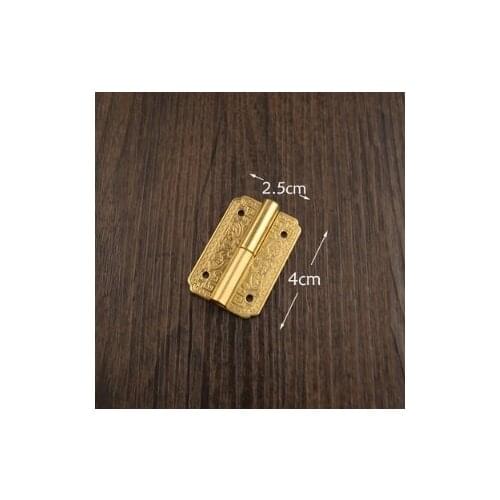 08 Hardware supplies New Chinese style antique hinge classic furniture accessories wardrobe bookcase door detachable pure copper