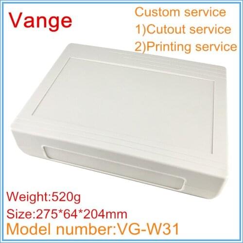 1pcs/lot cases for electronics wall mount 275*64*204mm ABS plastic housing junction boxes for amplifiers equipment