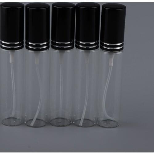 10 Ml 5 Pcs / Set Refillable Glass Body Mini Spray Empty Bottles Containers Jars