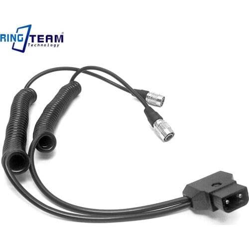 10pcs Male DTap Splite to 2x HRS Hirose 4 Pin Male Tips ZOOM F8 F4 Sound Equipment Device 688 633 644 Cable Spiral Coiled