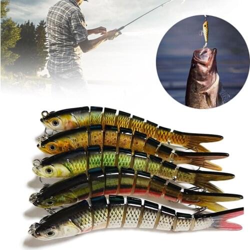 14cm Fishing Minnow Lure Multi-section Swimbait Hard Bait Bionic Simulation Fish Trolling Swim Trolling Swim Tackle Crank