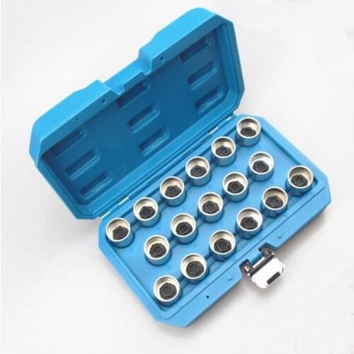 17pcs Wheel Nut Screws Socket Set Anti-theft Removal Tool for Land Rover Range Rover