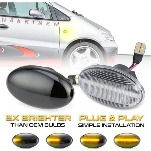 1Pair For Mercedes Benz Smart 450 452 A-Class W168 Vito W639 W447 Citan 415 LED Car Side Marker Lights Repeater Signal Lights