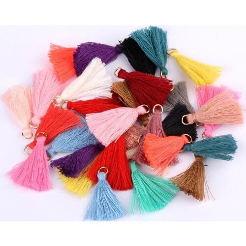 30-80Pcs Mini Metal Hanging Ring tassel DIY hanging loop rope tassel Party costume curtain jewelry decorative lace Accessories