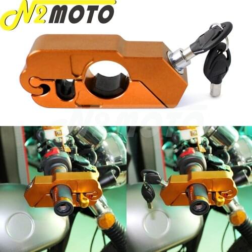 CNC Aluminum 38mm Hand Grip Brake Clutch Lock Anti Theft Security Lock for ATV Scooter Honda Triumph Yamaha Suzuki Kawasaki