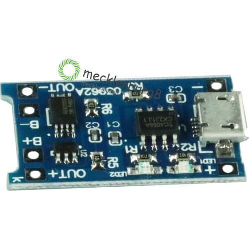 Automatic Protection! 5PCS Micro USB 5V 1A 18650 TP4056 Lithium Battery Charger Module Charging Board With Dual Functions