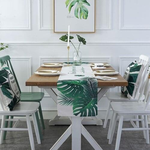 DEFU table runner fashion simple Modern table cloth waterproof linen Wedding Non-slip Pads Placemat Party Home hotel textile