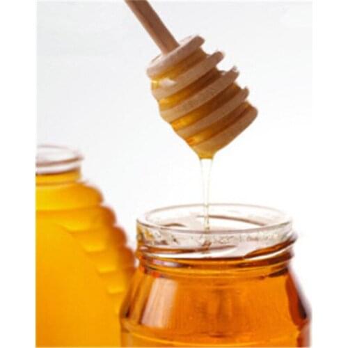 Wood Honey Dipper Stick Wooden Honey Serving Spoon Long Syrup Honey Server Coffee Stirrer Teaspoon Kitchen Accessories