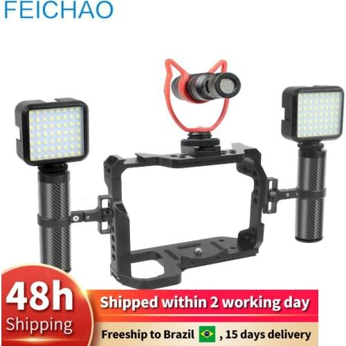 CNC A73 A9 Camera Cage Rig w Top Handle Grip Tripod Mount for Sony A7RIII A7III A7MIII Cooling Bracket a7iii a7r3 a7m3 Extension