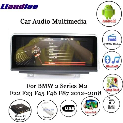 For BMW 2 Series M2/F22/F23/F45/F46/F87 Car Android 10.0 Player Multimedia System Carplay Androidauto GPS Navigation HD Screen