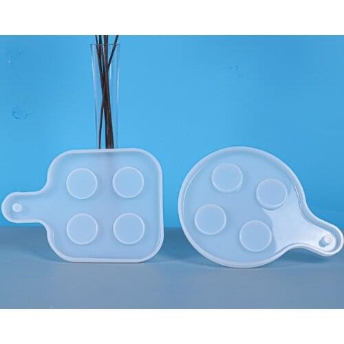 DIY Wine Tray Epoxy Mold For Handmade Wine Coaster Silicone Resin Mould Home Decoration Crafts Jewelry Accessories Making Tools