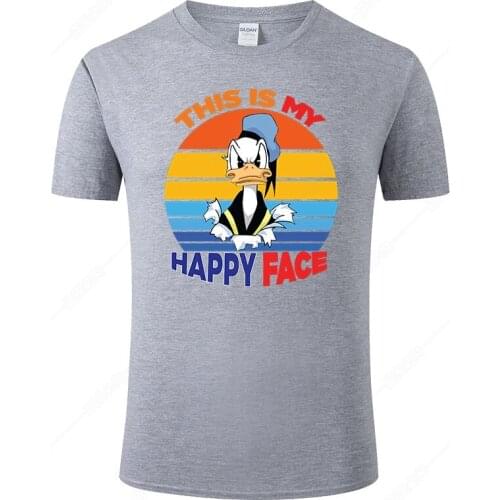 Donald Duck T Shirt Men Fashion Print T-shirt Summer 100% Cotton Short Sleeve Tee Homme Camisa Hombre Unisex Clothes J109