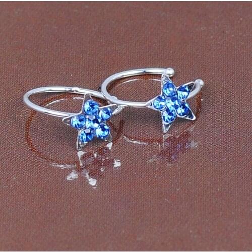 2pcs/lot New Arrival Star Nose Hoop Nose Rings Fake Septum Clicker Body Piercing Jewelry Hanger Clip On Jewelry 8 Colors