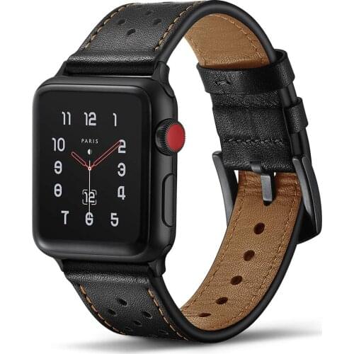 Leather strap for Apple watch band 44mm 40mm iWatch 42mm 38mm First layer watchband bracelet correa iwatch series 6 5 4 3 2 se