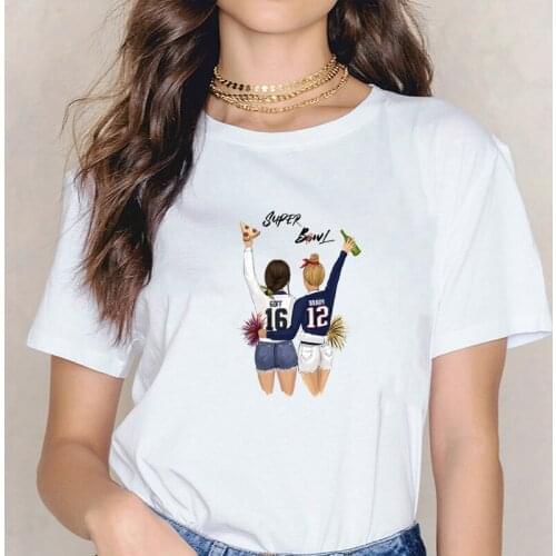 Cool Girl Print Female T-shirt Harajuku T-shirts for Women Summer Hip Hop Best Friend T Shirt Tee Shirt Femme Korean Style Tops