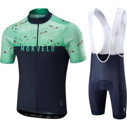 Morvelo Team 2018 Cycling jersey Short Sleeve cycling clothing Mtb Bike men Summer style Gel Pad maillot ciclismo Sportswear