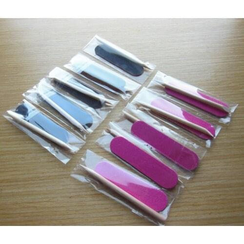 50 pcs mini manicure set pedicure kit disposable nail kit hotel nail file wood nail file cuticle wood stick