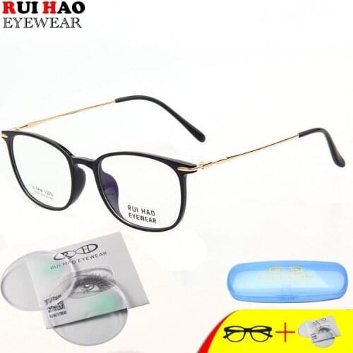 Rui Hao Eyewear Prescription Glasses Progressive Spectacles Single Vision Glasses CR39 Resin Lenses Custom Optical Eyeglasses