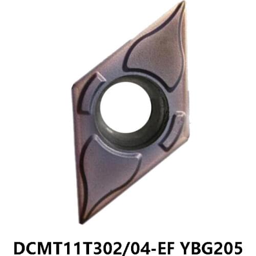 Original CT DCMT 11T302 DCMT11T302-EF YBG205 Tungsten Carbide Inserts Lathe Cutter Tools Turning Processing Stainless Steel