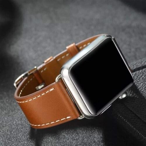 High-quality Leather Strap for Apple Watch 40mm 44mm 42mm 38mm sports strap Tour suitable bracelet iWatch series 4 5 6 SE 2 3