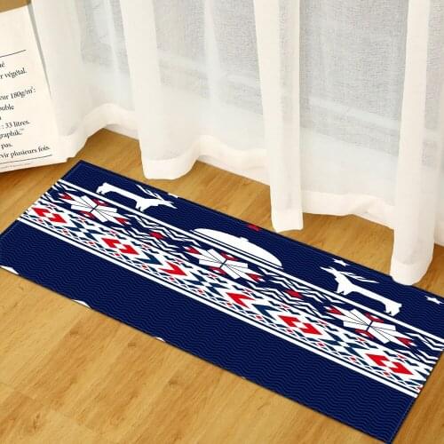 Merry Christmas Doormats Soft Flannel new year Area Rugs Non-Slip Christmas Kitchen Floor Mat Xmas party Home Decoration Carpets