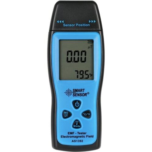 SMART SENSOR Handheld Mini EMF Tester Electromagnetic Field Radiation Detector Meter Dosimeter Tester Counter WIth Digital LCD