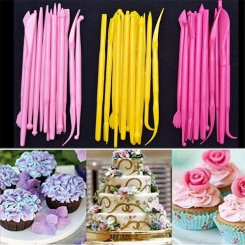 Cake Carved Group 14 Pink Fondant Cake Sugar Flower Sculpture Group Shaping Baking DIY Decorating Tools Gumpaste Mold