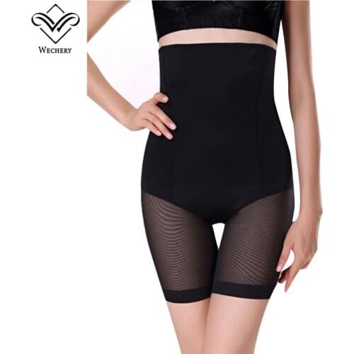 Wechery Panties Women High Waisted Pulling Corrective Underwear Pulling Shorts Slim Waist Butt Lifter Panties Women Underwear
