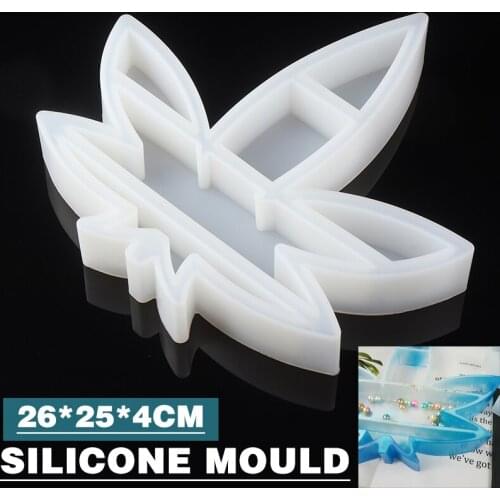 Maple Leaf Mould Storage Box Silicone Mould Jewelry Epoxy Resin Molds Ornaments Casting Making Tool Handmade Craft DIY Gifts