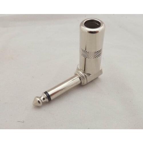 10pcs 6.35mm 1/4" Male Jack TS Right Angle Mono Phone Plug Guitar Audio Connnector