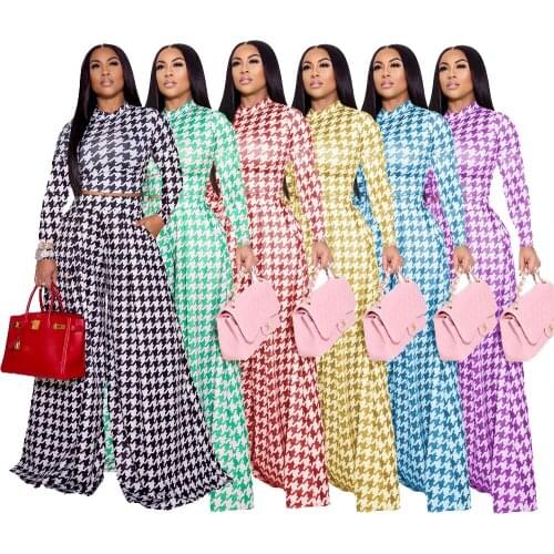 2021 African Clothes for Women Autumn African Women Long Sleeve Two Pieces Sets Dashiki African Women Clothes Top and Pant