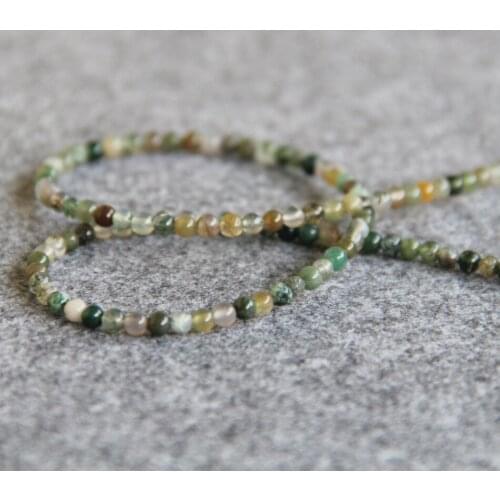 3mm Fashion New multicolor Aquatic Onyx beads Round chalcedony DIY stones 15" 2pc/lot Jewelry making design wholesale