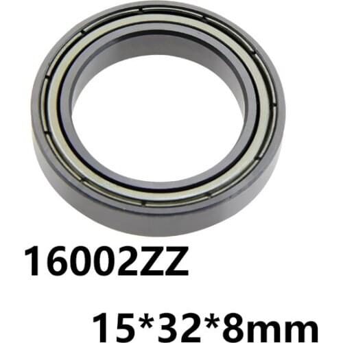 3pcs/lot 16002ZZ Deep Groove Ball Bearing 16002-ZZ 16002ZZ 15*32*8mm 15*32*8 Bearing Steel Material Two-sided Metal Cover