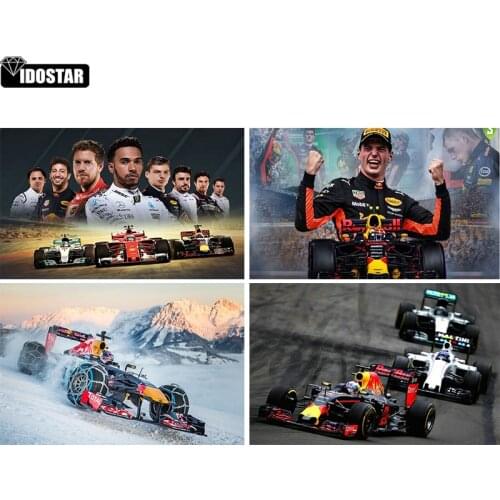 Diamond Embroidery Racing F1 Racer Handmade Diamond Painting Race Car Needlework Mosaic Cross Stitch Home Decor Halloween Gift