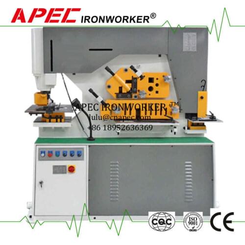 APEC Hydraulic Ironworker AIW-120 Combined punching & Shearing Ironworker Machine with double cylinder