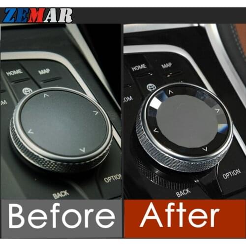 IDrive Car Multimedia Button Cover Trim Knob for BMW G20 G01 G02 G05 G06 G14 G15 F40 G21 G22 G23 G07 X1 X3 X4 X5 X6 X7 2020 2021