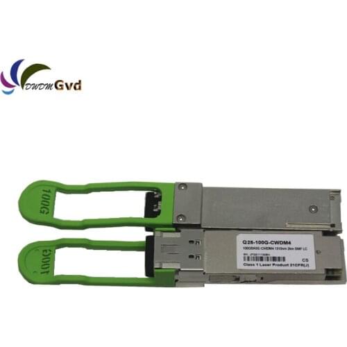 Free shipping Dell QSFP-100G-CWDM4 Compatible 100GBASE-CWDM4 QSFP28 1310nm 2km LC SMF Optical Transceiver Module