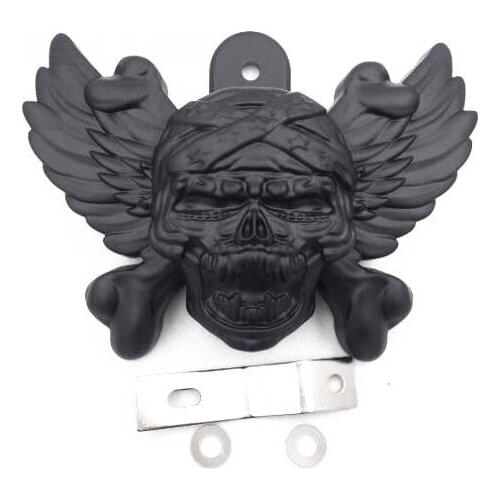 Black Skull Horn Cover For Harley Side Mount Cowbell All V-rods 1992-2015
